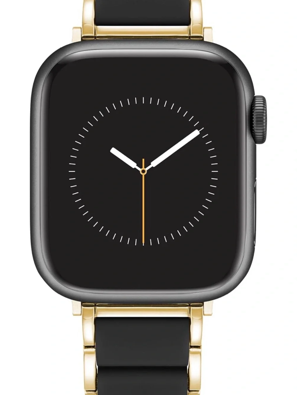 Anne Klein Black Silicone and Gold tone Link Watch Band